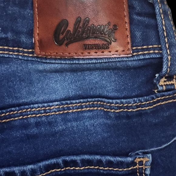 #K40 California Vintage Girls Blue Distressed Cotton Jeans - Picture 12 of 12